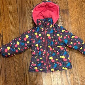 London Fog Multicolor Heart Puffer Jacket